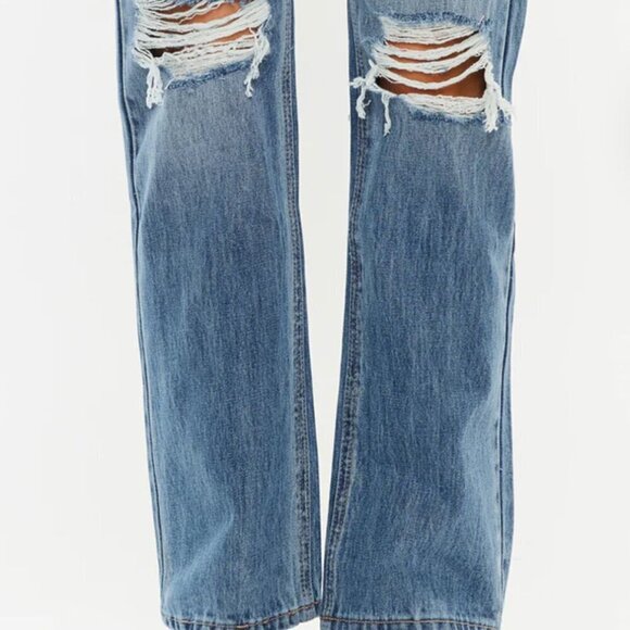 KanCan Women's Dixon Ultra High Rise 90's Boyfriend Jeans Medium Wash Size 15/31 - Picture 2 of 11